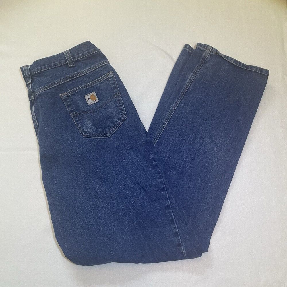 Carhartt FR Fire Resistant Blue Jeans Mens Size‎ 40 Denim Workwear Pants